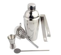 DEARMAMY 5 pièces Kit Shaker Cocktail Inox Ustensiles Bar Professionnels Capacité Élevée Accessoires Barman Martini Mixer Cadeau Élégant