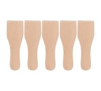 DEARMAMY 5 pièces Lot de Spatules Bois Naturel pour Cuisson Petites Spatules Ergonomiques pour Beurre et Crème Ustensiles de Cuisine Bois Légers et Faciles à Nettoyer