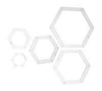 DEARMAMY 5 pièces Règle Hexagonale de Matelassage Acrylique Gabarits Patchwork Multiples pour Couture DIY Outils Précis pour Création et Découpe Textile
