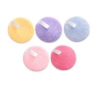 DEARMAMY 5 Pièces tampon démaquillant éponge nettoyante du visage tampon facial réutilisable lingette demaquillante lingettes démaquillantes eponge lavable se maquiller bouffée arrondie