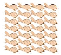 DEARMAMY 50 Épingles pour Broches avec Fermoir Bec de Canard 35 MM en Métal Doré Plateaux Vierges pour Fabrication de Badges DIY Accessoires Créatifs pour Ateliers et Décoration