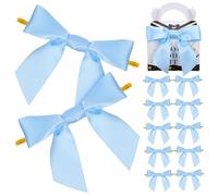 DEARMAMY 50 Pièces - Arc en Soie Ruban d'emballage Petit Traiter Pochette Sachet Lien d'étanchéité Alimentaire d'étanchéité Bowknots Polyester