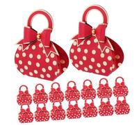 DEARMAMY 50 pièces Boîtes à Bonbons Mariage Rouges avec Grand Nœud Boîte Cadeau Multifonction pour Bonbons Bijoux Fête Anniversaire et Événements Spéciaux