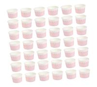 DEARMAMY 50 pièces Bols Papier Multipurpose pour Glaces Yaourt et Gelée Coupelles Jetables avec Motif Rose Résistants et pour Snacks