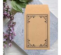 DEARMAMY 50 pièces Enveloppes Kraft Autocollantes Petites Pochettes Auto-scellantes pour Monnaie Trésors Organisation Polyvalente Sacs Papier Kraft pour Budget et Rangement