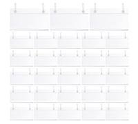 DEARMAMY 50 pièces Porte-étiquettes Plastique Transparent Clip pour Étiquettes Prix Support Étiquette Fil Rigide pour Étagère Panier Marché et Magasin Fixation Sécurisée et Présentation