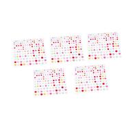 DEARMAMY 5pièces Autocollants De Perles Pour Visage Autocollants De Perles Adhésifs à Dos Plat Décalcomanie Décorative Pour Diy