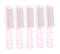 DEARMAMY 5pièces Brosse Rose pour Poupée Peigne Plastique pour Perruque Brosse pour Extensions de Cheveux Entretien des Perruques de Poupée