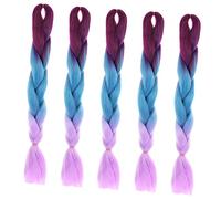 DEARMAMY 5pièces Faux Cheveux Tressés Dégradés Lot De Pour Tresses Africaines Et Perruques Fil Haute Température