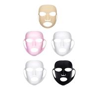 DEARMAMY 5pièces Housse De Masque Silicone Réutilisable Pour Visage Lot De Housse Antidérapante Film De Masque Facial