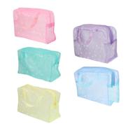 DEARMAMY 5pièces Trousse De Toilette De Voyage Trousse à Cosmétiques Extérieur Sac De Rangement pour Cosmétiques