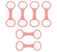 DEARMAMY 6 Clips de Fixation en Silicone Rose et Ajustement Libération Rapide pour Sangle de Masque de Plongée et Tube de Tuba pour Aventures de Plongée en Groupe