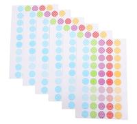 DEARMAMY 6 feuilles Autocollants Renforts pour Classeurs Étiquettes Adhésives Renforcements Papier Réparation Anneaux Perforés Lot pour Protection Détachables