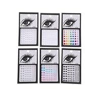 DEARMAMY 6 Feuilles Stickers de Décoration de Visage Acrylique Brillant de Gemmes pour Maquillage et Corps Autocollants Étanches pour Festivals et Fêtes Styles Variés Faciles à Appliquer