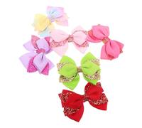 DEARMAMY 6 pièces Barrettes Nœud Garçon Fille Colorées Clips et Confortables pour Fillettes Accessoires Mignons pour Cheveux de Garçon Fille Tout Usage et Fêtes