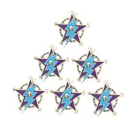 DEARMAMY 6 Pièces Broche Étoile à Branches Vintage pour Homme Pin's Épingle Métal Style Rétro pour Costume Veste Sac Accessoire Élégant pour Chemise et Tenue Quotidienne