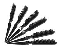 DEARMAMY 6 Pièces Brosse à Cheveux Professionnelle Peigne de Coiffure à Trois Rangées pour Ajouter Volume pour Salon et Usage Personnel Convient à Tous Types de Cheveux