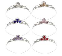 DEARMAMY 6 Pièces Diadème Cristal pour Filles de Couronnes Élégantes Accessoires de Mariage pour Fêtes et Occasions Spéciales