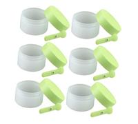 DEARMAMY 6 Pièces Jars de Voyage pour Crème avec Cuillère Magnétique Pots Recharges Plastique Mat Rond Ergonomique pour Stockage de Lotion et Maquillage Contenants Réutilisables pour Usage