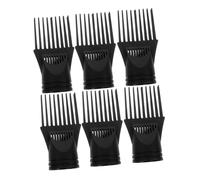 DEARMAMY 6 Pièces outils de coiffure sèche-cheveux peigne pour accessoire de sèche-cheveux peigne de séchage peigne sèche-cheveux buse peigne les incontournables du coiffeur Plastique Black