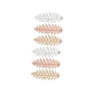 DEARMAMY 6 Pièces Pince bec de canard en cristal accessoires de cheveux barrette Clips de cheveux des feuilles feuille de vigne Épingle à cheveux