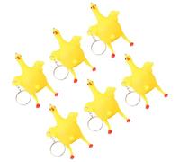 DEARMAMY 6 Pièces Porte-clés Poule Pondeuse Jouets Sacs Pour Enfants Porte-clés Pour Les Enfants Sacs De Fête Pour Presser Stress Des Plastique