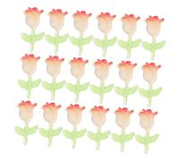 DEARMAMY 60 Pièces Bijoux de tulipes lumineuses charme Clous festivals Bonjour art décoration fournitures de manucure fleur pour les ongles jolis bijoux pour ongles décors d'ongles résine
