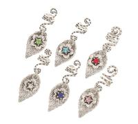 DEARMAMY 6pièces Anneaux Pour Tresses De Cheveux Bijoux Dreadlocks Décoratifs Accessoires De Cheveux Tressés Perles Pour Pirate
