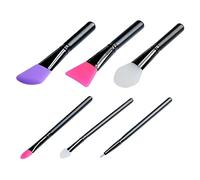 DEARMAMY 6pièces Brosse Silicone Pour Masque Visage Lot De Pinceaux Applicateurs Sans Poils Pour Boue Lotion Et Beurre Corporel