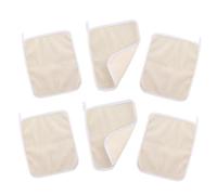 DEARMAMY 6pièces Lot De Serviettes Bain Exfoliantes Beige Lingettes Douche à Séchage Rapide Rugueux Pour Gommage Peau Douce Au Quotidien