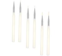 DEARMAMY 6pièces Pinceaux De Manucure Pour Nail Art Set De Stylos à Ongles Portables Outils De Vernis à Ongles Pinceaux Fins Pour Dessin Usage Domestique Et Institut