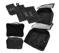 DEARMAMY 7 Pièces de Rangement de Voyage Bagage Extensible Sacs Zip Transparents pour Le Voyage Suitcase Organizer Valise Organisateur Cubes de Voyage pour l'emballage Cubes d'emballage