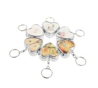 DEARMAMY 7 pièces Pilulier Hebdomadaire Forme de Cœur Trieur de Pilules Portable avec Chaîne Étui de Rangement pour Quotidien et Voyage