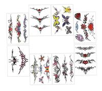 DEARMAMY 8 Feuilles Couvercle De Cicatrice Imperméable de Fleurs Stickers temporaires Adulte temporaires Réalistes Papier De Transfert D'eau