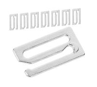 DEARMAMY 8 Pièces boutons de tablier Accessoire de coiffeur Boucle de cape de coiffeur Accessoires de cape de coiffeur accessoires de barbier fermoir de maillot de bain le fer Silver