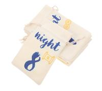 DEARMAMY 8 pièces Lot de Pochettes à Cordon de Serrage Tissu Réutilisable Sacs Petits pour et Bijoux pour Hanoukka Design Élégant et Durable