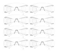DEARMAMY 8 Pièces Lunettes de Protection en PC Design à Lames, Légères et Résistantes aux Chocs pour Travail et Laboratoire, Adaptées aux Hommes et Femmes