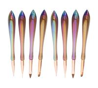 DEARMAMY 8 Pièces Stylos à Manucure pour Décoration des Ongles Pinceaux Fins en Polyester et Métal, Design Précis pour Travaux Détaillés, pour Salons de Manucure et Événements Spéciaux