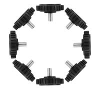 DEARMAMY 8 Pieds de Nivellement M10 en Fer et Caoutchouc Noir pour Balances Électroniques, Compatibles et Robustes, Support Antidérapant pour Usage Professionnel et Domestique