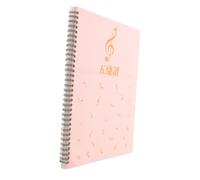 DEARMAMY 80 Feuilles Cahier à Manuscrits Musicaux A4 80 | Papier Rose, Portée Étroite 2mm, Usage en Cours et Studio, Impression Nette