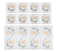 DEARMAMY 80 pièces Lot de Serviettes Papier Eucalyptus Jetables Absorbantes et Résistantes Décor Nature pour Anniversaire Pique- et Repas Plein Air