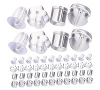 DEARMAMY 800 Pièces Bouchons Transparent Sécurisés Silicone pour Boucles Oreilles Remplacements de Dos Oreilles pour Clous et Crochets Accessoires de Sécurité pour