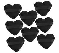 DEARMAMY 8pièces Houppette Cosmétique Forme de Cœur pour Poudre et Coussinets Accessoires de Maquillage Doux et Délicat pour Femmes