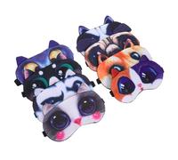DEARMAMY 8pièces Masque De Sommeil Pour Garçon Fille Avec Motifs De Chat Chien Occultant Confortable Pour Dormir Voyager Ou Jouer