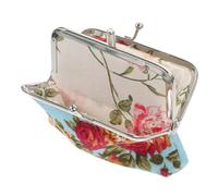 DEARMAMY à Main Femmes Portefeuille Se maquiller Bourse Mesdames Sacoche de Rangement Storage Bag Tote Bag Wallet Porte-Monnaie pour Filles Porte-Monnaie pour Les Filles Toile Blue