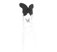 DEARMAMY Accessoires De Cheveux à Glands Pince à Cheveux Élégante En Peluche Moelleuse Pince à Cheveux Fantaisie Agrafe Fille Arc Black Alliage De Zinc