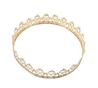 DEARMAMY Accessoires De Cheveux Couronne De Style Européen Roi Couronne Adulte Accessoires De Cheveux Prince Pour Hommes Royal Cosplay Crown for Doré