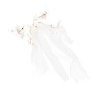 DEARMAMY accessoires de cheveux de voile de décoration Coiffes célibataire rubans robe de mariée robe mariée arcs pour les femmes épingles à cheveux de mariée en tissu blanche