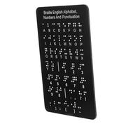DEARMAMY Aide À L'apprentissage Du Braille : Touche À Points Avec Lettres Et Chiffres Anglais - Outil De Formation Portable Pour Adultes Et Enfants Aveugles