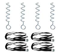 DEARMAMY Ancre de Chien Résistante à l'usure en Acier Fixation Facile pour Usage Extérieur et Jardin, Piquet de Tente Spirale Portable pour Trampoline et Camping
